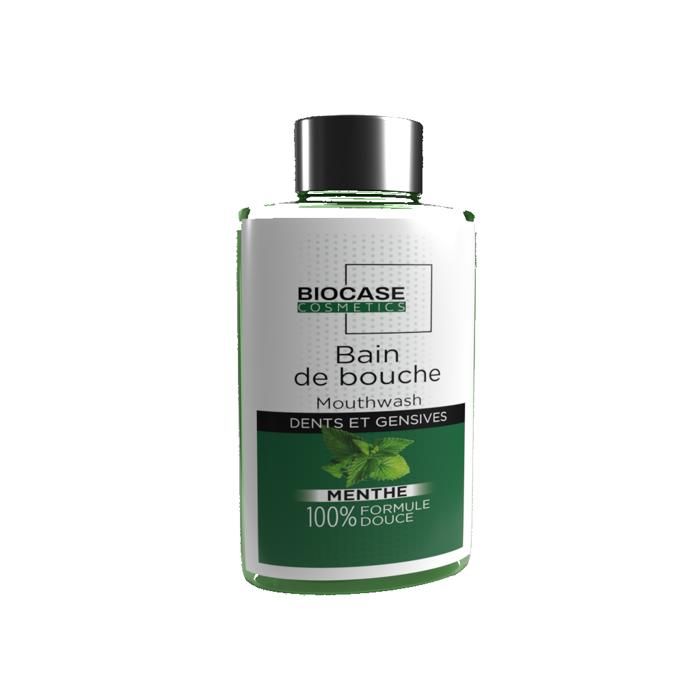 Bain de bouche - Biocase Cosmetics - Menthe - 250 ml - Sans alcool - Fraîcheur longue durée