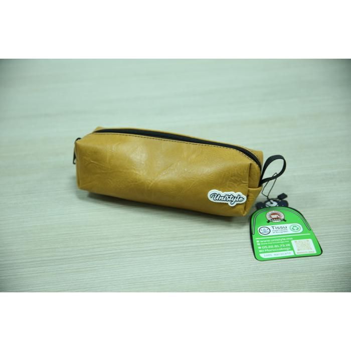 Trousse cylindrique élégante en similicuir