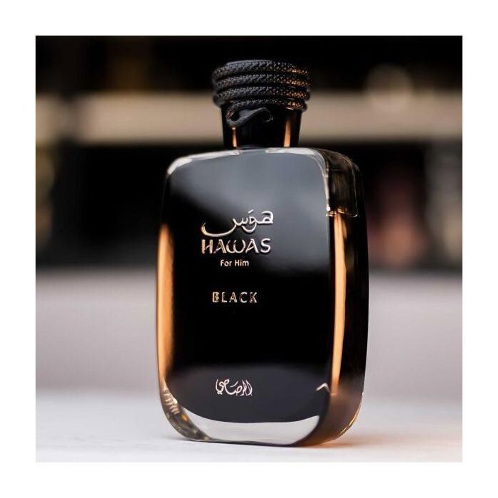 Parfum homme - Rasasi Hawas Black - Eau de Parfum - 100 ml - Fraîcheur et agrumes