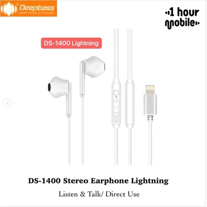Deepbass DS1400– Ecouteurs Filaire Son Premium lightning