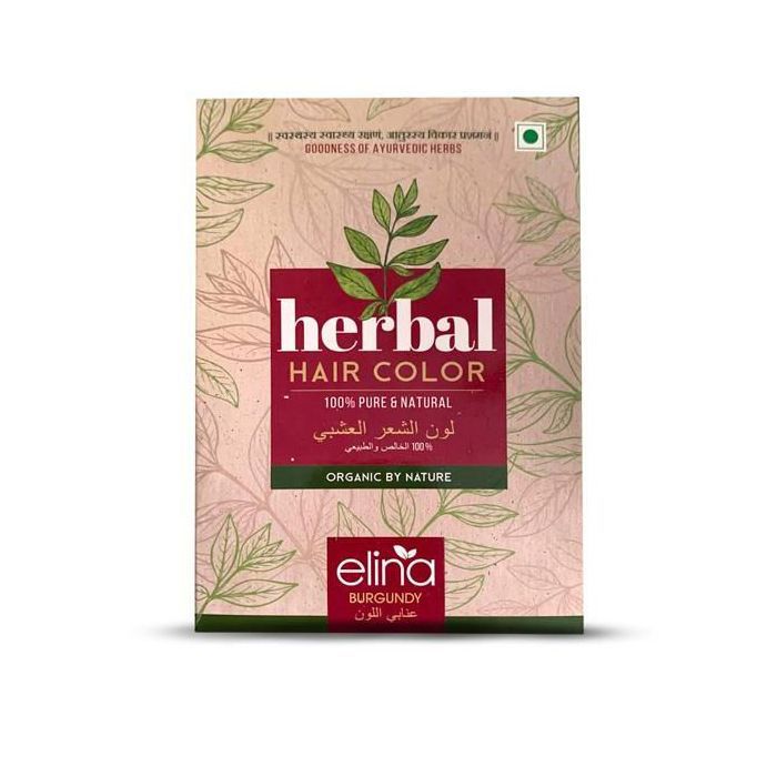 Coloration Végétale - ELINA - Burgundy - 100% Naturelle - Sans Ammoniaque - Pour Tous Types de Cheveux