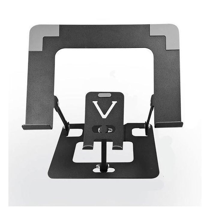 Support en alliage d'aluminium pour laptop et telephone 2in1 réglable, flexible, pliable, paresseux, bureau