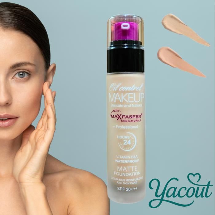 - MaxFasfer Foundation – Contrôle de brillance, SPF 20+