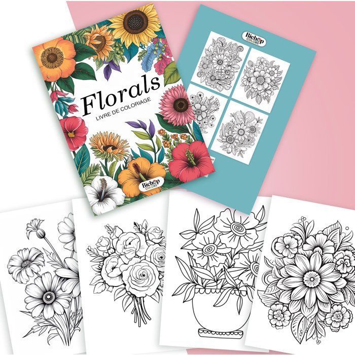 LIVRE DE COLORIAGE Florals