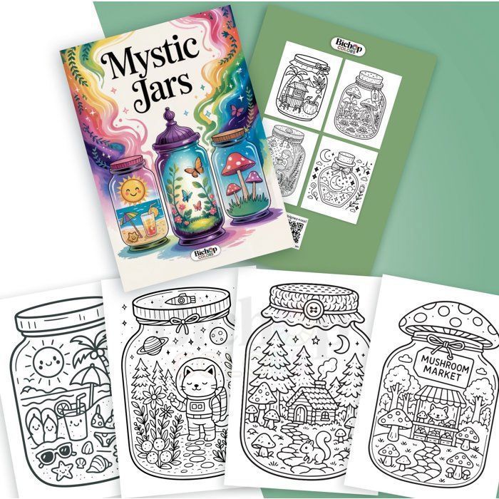 LIVRE DE COLORIAGE Mystic Jars