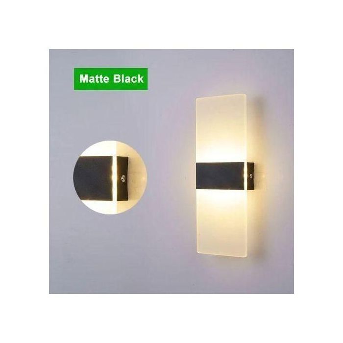 Applique Murale LED - GENERIC - B0006 - 6W - Lumière Chaude - Aluminium et Acrylique