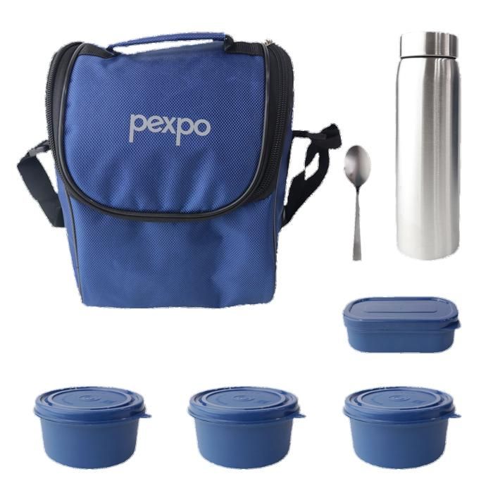 Boîte à lunch isotherme - GENERIC - Bixbo Trendy Tiffin - 500 ml - Acier inoxydable - Bleu