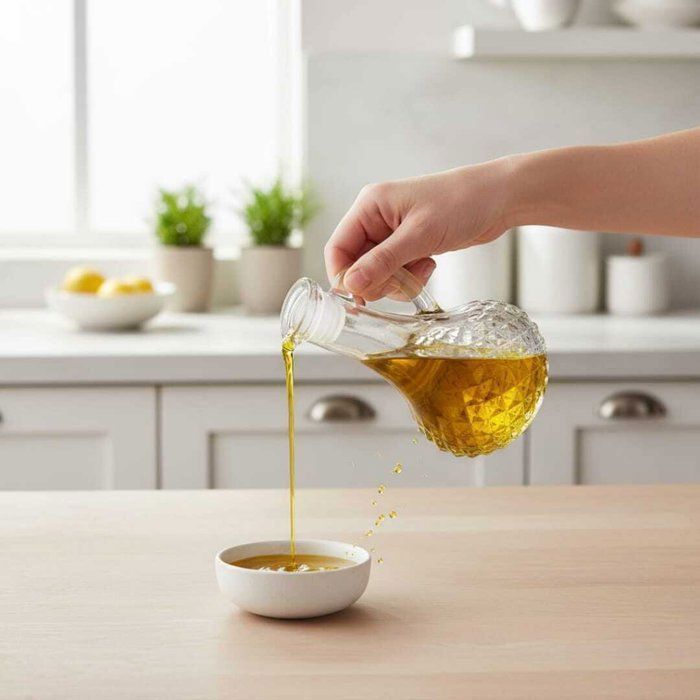 Huilier en verre - AYA HOME - BH - 250 ml - Design chic - Bouchon anti-goutte