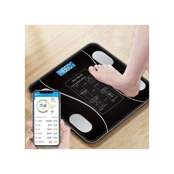 Balance Numérique Intelligente -Analyseur de corps complet-Connectée Bluetooth-LED