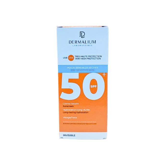 Dermalium Ecran Solaire Peaux Sensibles Seches Spf50+ 50ml