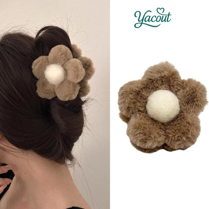 Pince cheveux élégante fleur douce mode tendance multicoleur