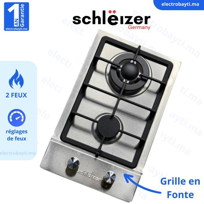 Schleizer - Plaque De Cuisson - À Gaz - 2 Feux - INOX