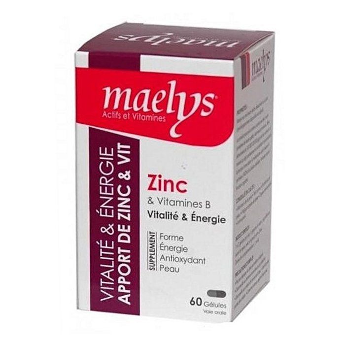 Maelys Zinc et Vitamines B - 60 Gélules