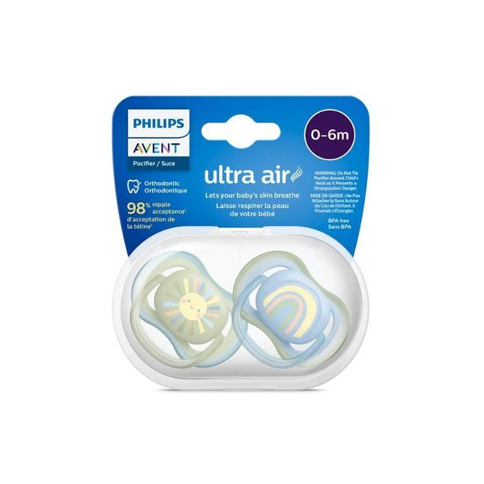 Avent Sucette Ultra Air 0-6m Boy Scf085/58