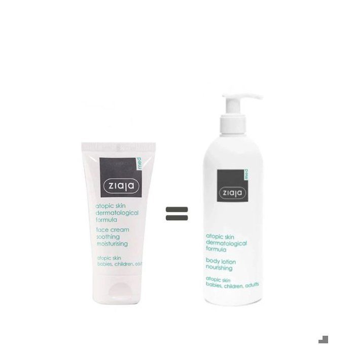 Ziaja med Atopic Creme 50ml + Emulsion Hydratante 400ml