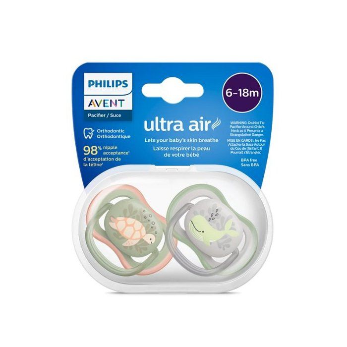 Avent Sucette Ultra Air 6-18m Boy Scf085/60