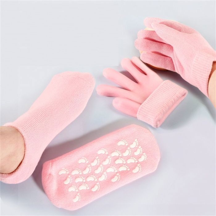 Gants et Chaussettes Hydratantesa Lissantes au gel spa Pour Réparation de la Peau Craquelée