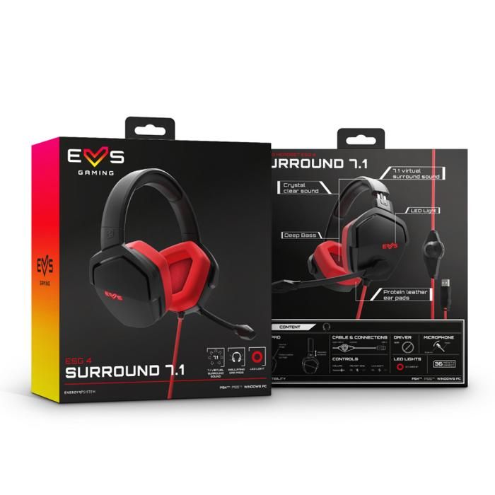 Casque ESG 4 Surround 7.1 Rouge