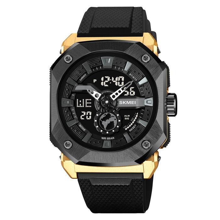 nouveau luxe hommes mode multifonction numérique métal poignet Date montre analogique