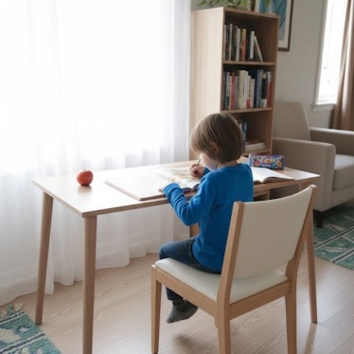 Bureau moderne en bois polyvalent 100x50x74 cm - design élégant et pratique pour vos espaces
