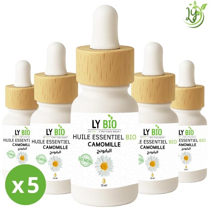 Huile essentielle - LYBIO - Camomille - 10ml - Lot de 5 - Apaisante et relaxante