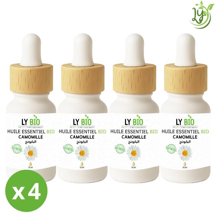 Huile essentielle - LYBIO - Camomille - 10ml - Lot de 4 - Apaisante et relaxante