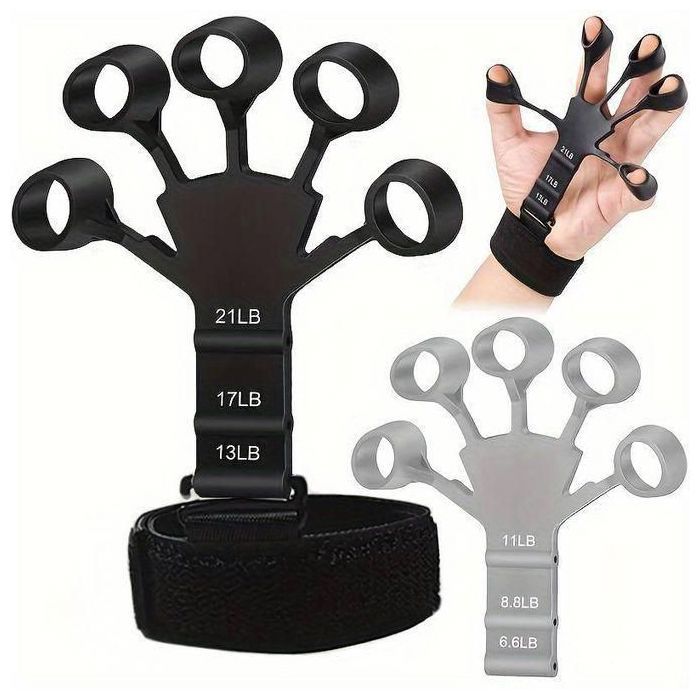 Pince à Doigts - GENERIC - 2 Pièces - 6 Niveaux de Résistance - Musculation - Rééducation