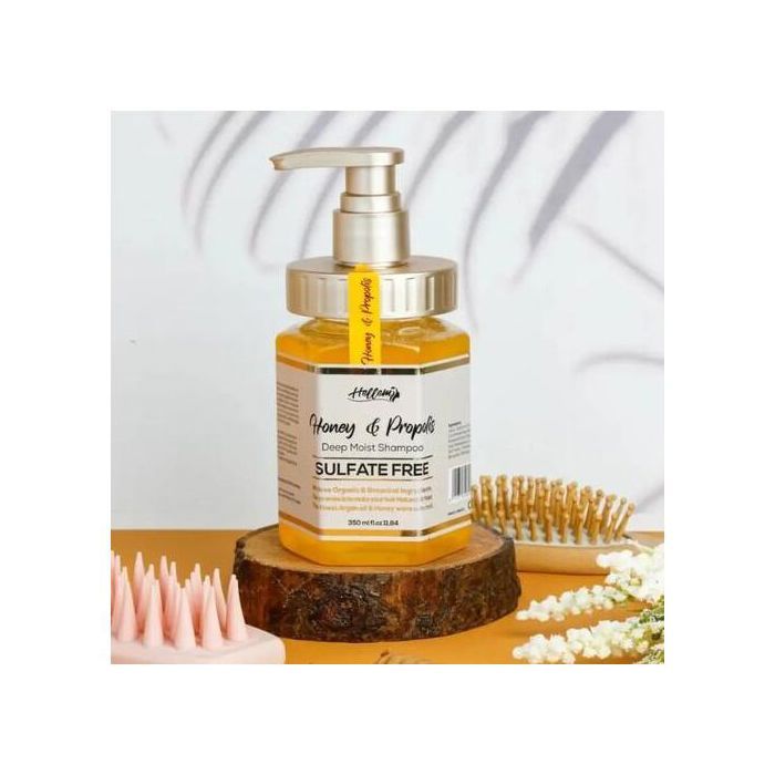 Shampoing - HELLEM - Hydratant au Miel & Propolis - Sans Sulfates - Pour tous types de cheveux - Mixte