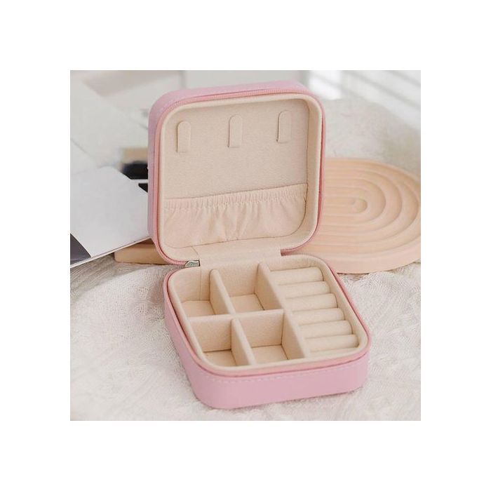 Double boîte de rangement Portable pour femmes, pour bagues et boucles d'oreilles, petit sac