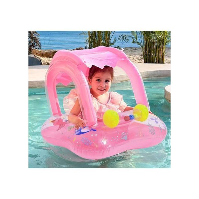 Siège d'anneau de natation gonflable pour enfants,  avec Pare Soleil
