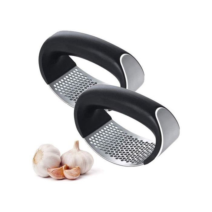 2Pcs Presse à ail en acier inoxydable