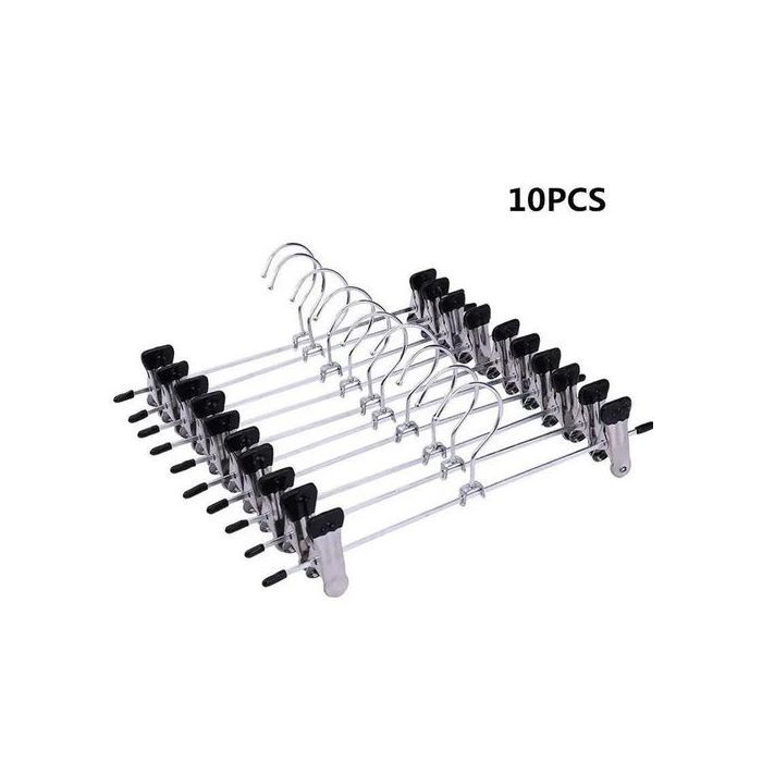 Cintres en métal pour pantalons et jupes, support de surintendant avec 2 clips
