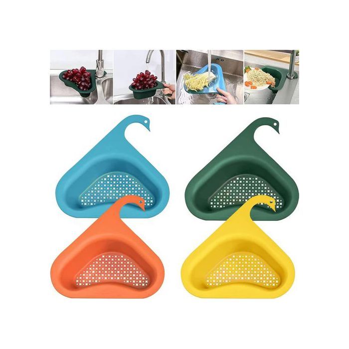 4 Pièces Porte Évier Triangle,Panier de Vidange Cuisine,Égouttoir Multifonction pour Cuisine