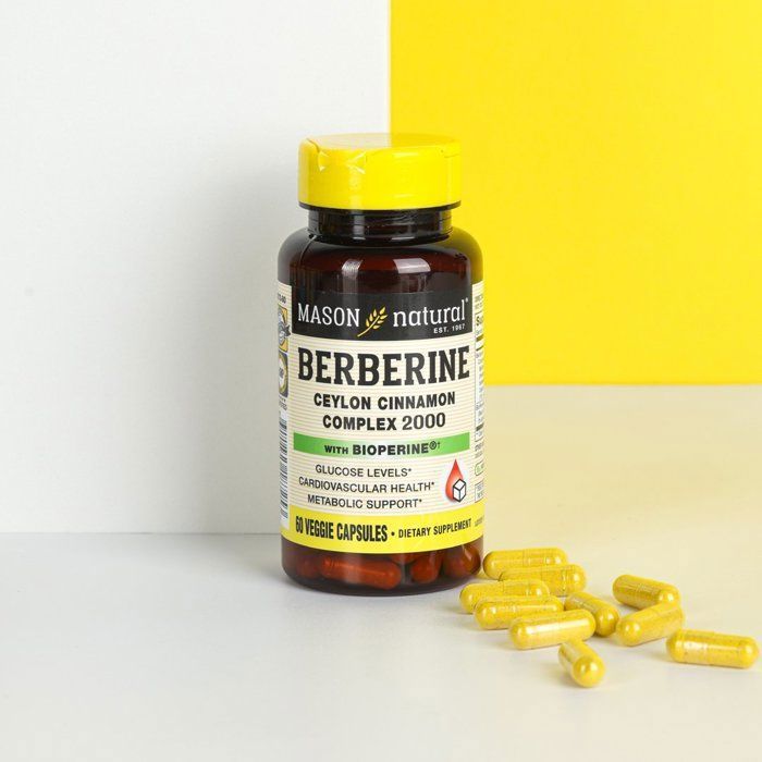 MASON NATURAL BERBERINE CEYLON CINNAMON COMPLEX 2000 60 CAPSULES VEGETALES