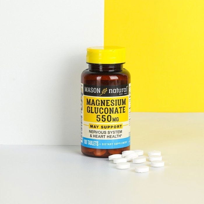 Magnésium Gluconate 550mg – Mason Natural Soutenez votre cœur et vos nerfs