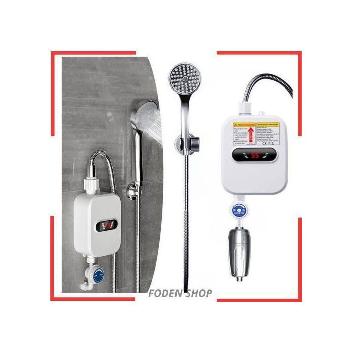 Chauffe-Eau Électrique Instantané 3500W – Mini Chauffe-Eau à Affichage Digital – Robinet de Cuisine – Prise Européenne 220V
