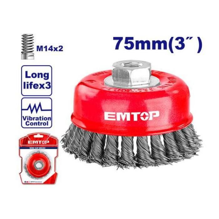 Brosse circulaire métallique 75mm