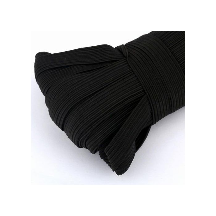 Bande Élastique - GENERIC - 18 Mètres - Spandex - Noir - Largeur 6 à 14 mm
