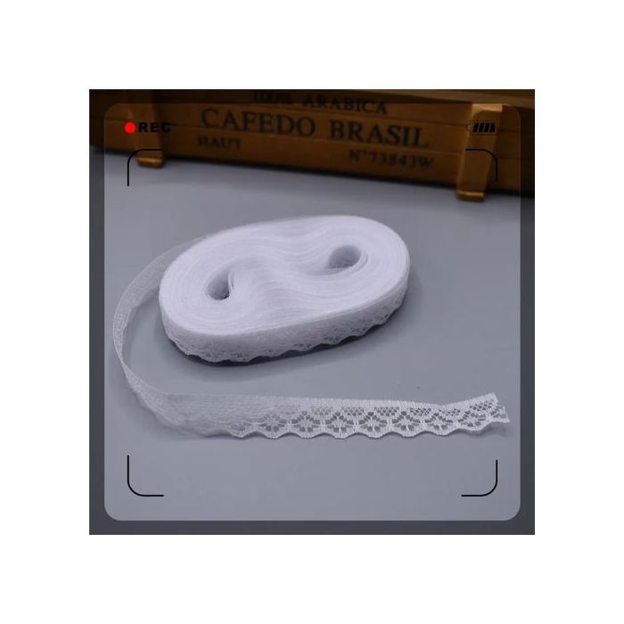 Ruban en Dentelle - GENERIC - 10 mètres - Blanc - Polyester - Décoration DIY