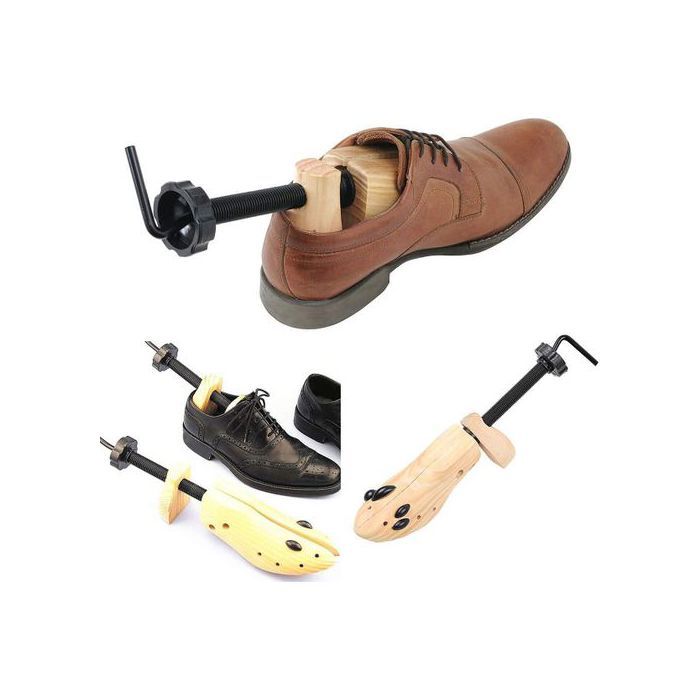 Civière de chaussure, Professionnel Bois de pin Embauchoir, Ajustable Longueur Largeur Durable