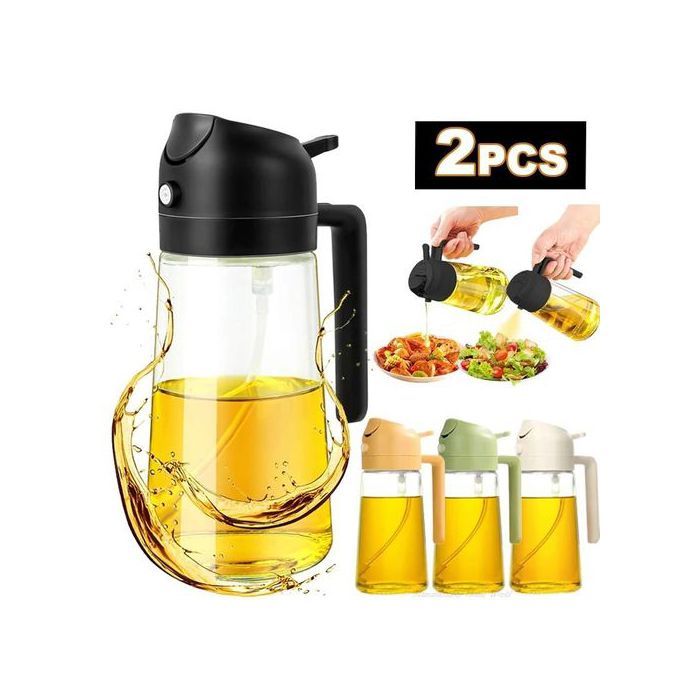 2PCS Pulvérisateur d'huile d'olive, bouteille de pulvérisation d'huile d'olive