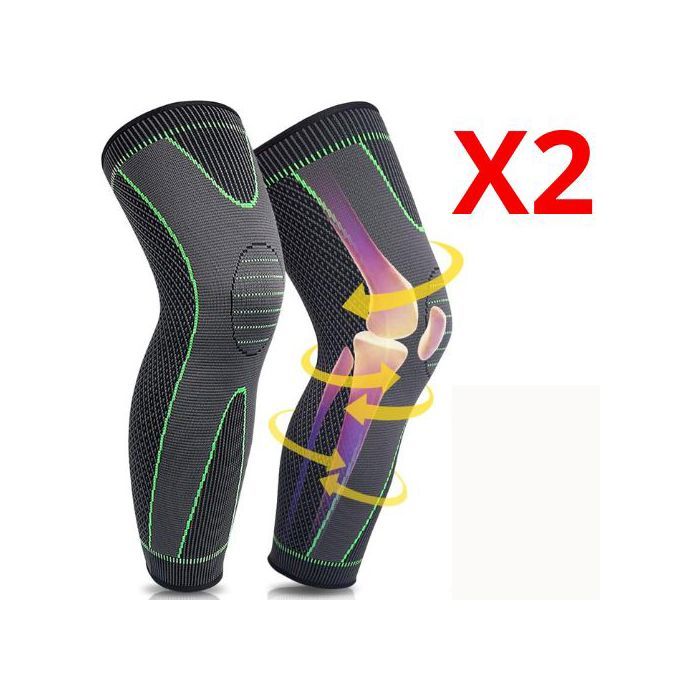 2 paire de jambières de compression avec bande élastique, convient aux hommes et aux femmes