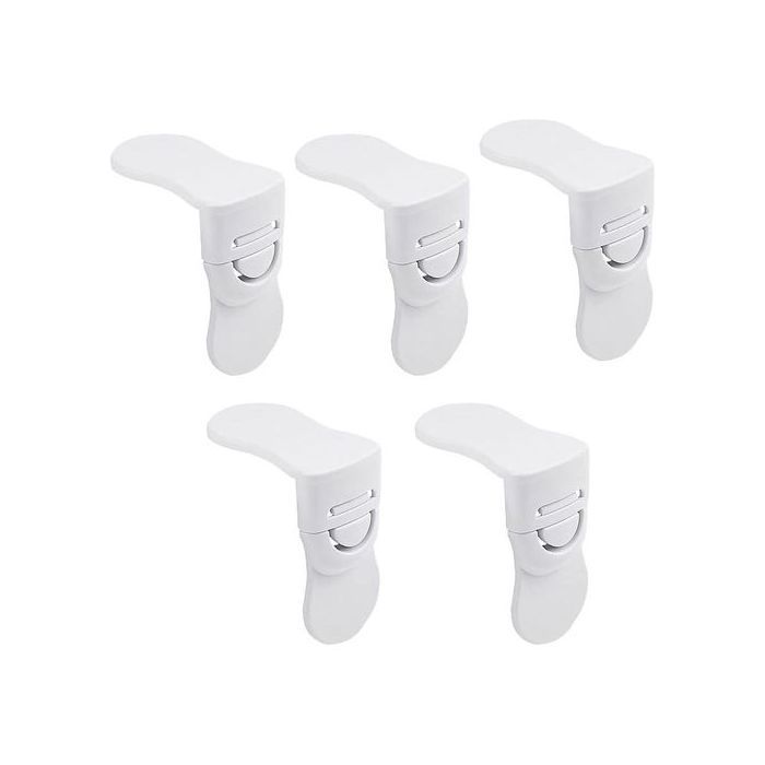 Lot de 5 serrures de tiroir de sécurité pour bébé - Anti-pincement - En plastique