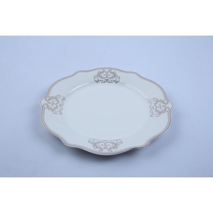 Assiette - GENERIC - Noblesse - Porcelaine blanche - 27 cm - Compatible lave-vaisselle