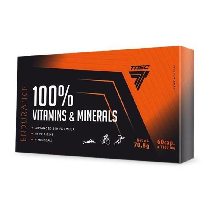 100% Vitamins & Minerals 60 Caps - Complexe Vitamines & Minéraux