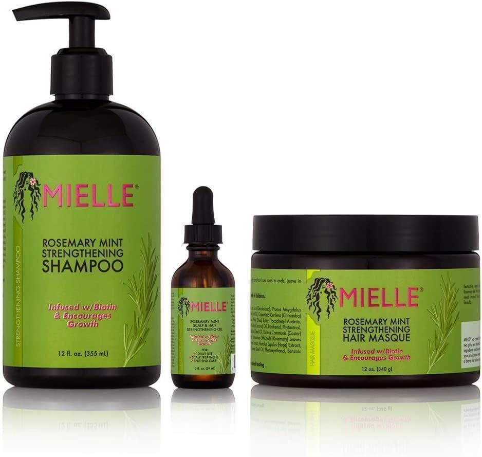 Mielle - Shampooing / Masque capillaire / Huile fortifiante (sérum) - Romarin et menthe fortifiante