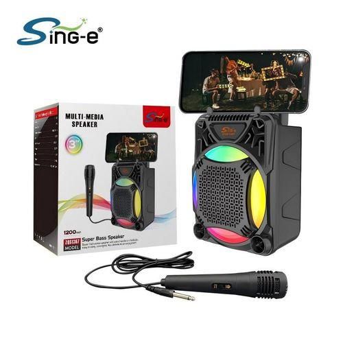 SinG-e ZQS-1367 – Enceinte Bluetooth Portable avec Micro et Support Téléphone