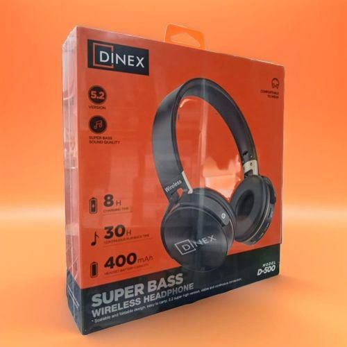 Casque Bluetooth - DINEX - D-500 - Noir - Sans fil - Longue durée de batterie
