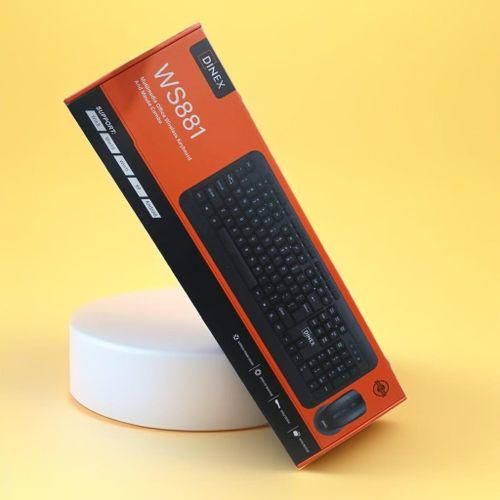 Combo Clavier-Souris - DINEX - WS881 - Sans Fil 2,4 GHz - Frappe Silencieuse - Navigation Fluide