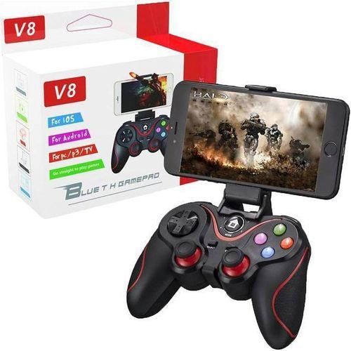 Manette de jeu - V8 - V8 - Sans Fil - Bluetooth - 2.4G - Compatible avec plusieurs plateformes